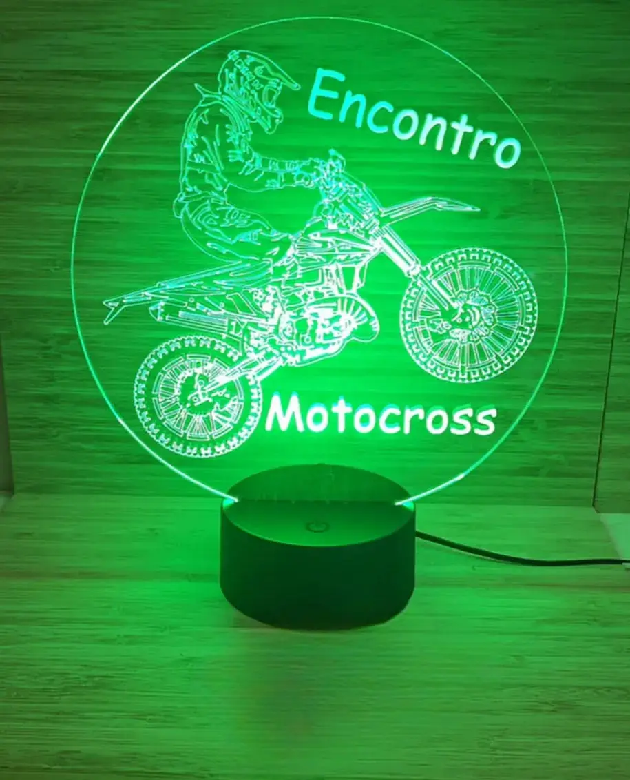 Acrílico LED Motocross Personalizado 19cm - Image 6